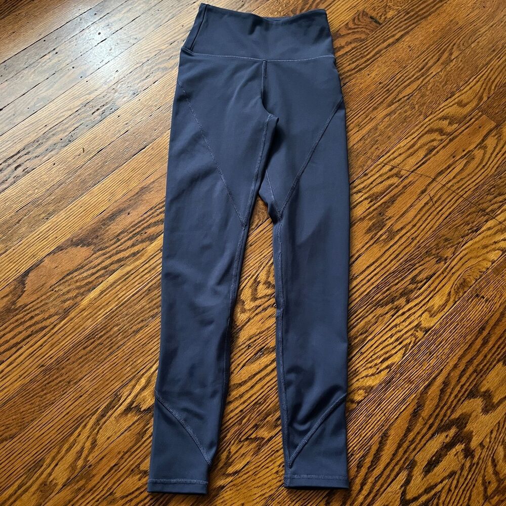 MARIKA Womens XS Navy Blue Stretch Pull On Zip Pocket Athletic Ankle Leggings